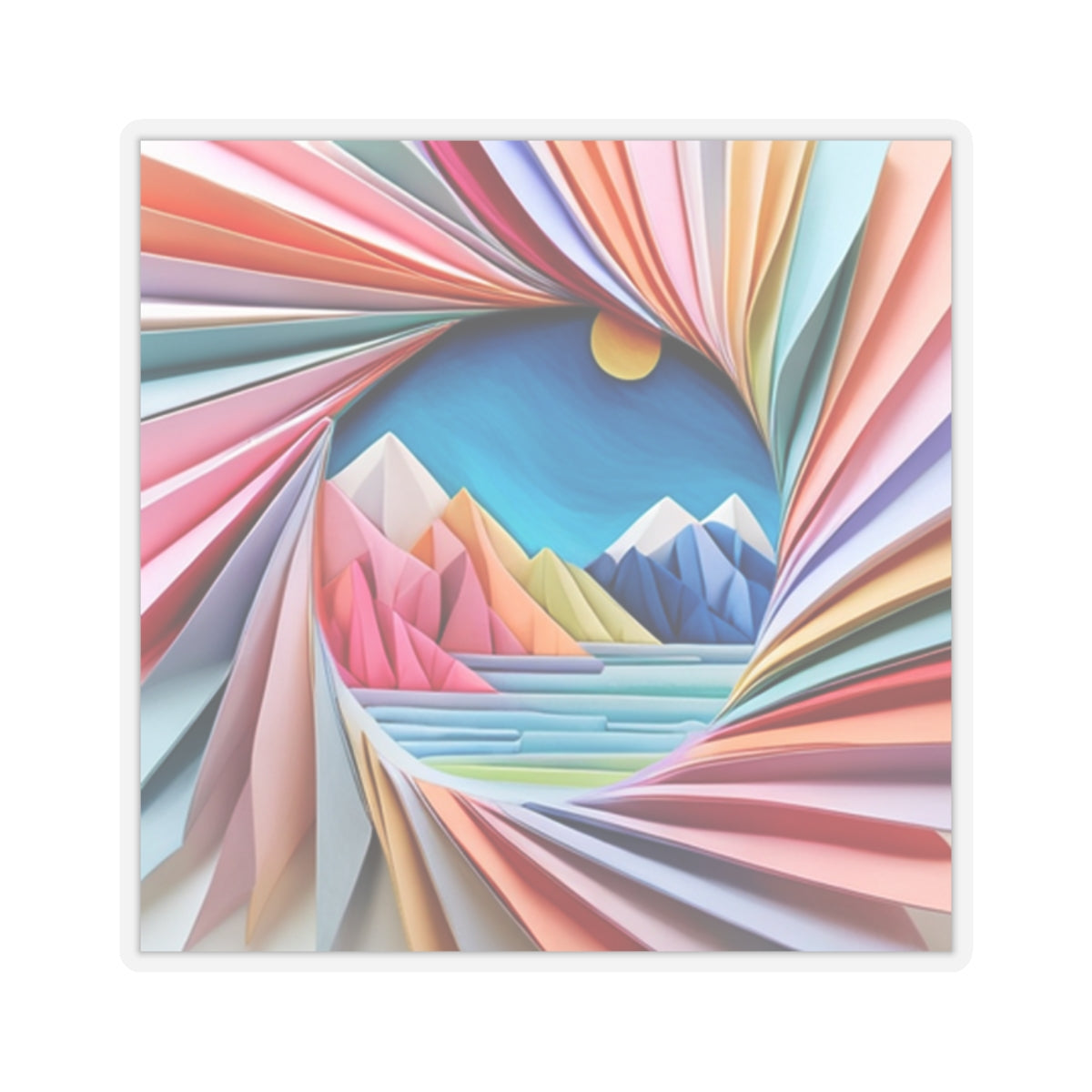 Pastel Mountains Sticker