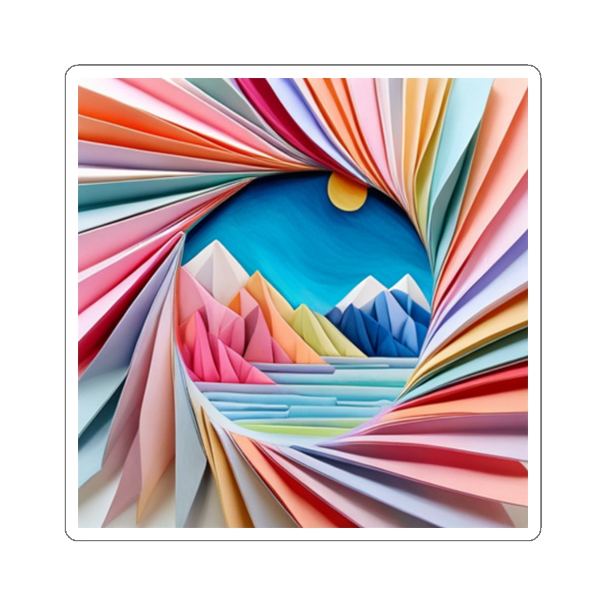 Pastel Mountains Sticker